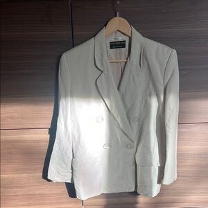 Beautiful Giorgio Sant Angelo bridge linen mix double breasted blazer, vintage